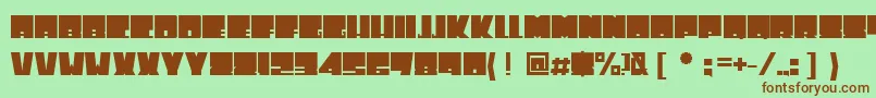 Toneladanova Font – Brown Fonts on Green Background