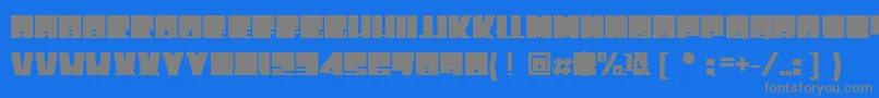 フォントToneladanova – 青い背景に灰色の文字