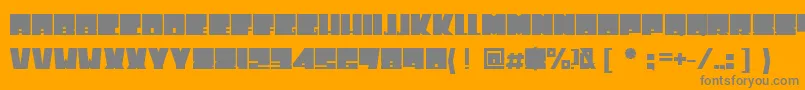 Toneladanova Font – Gray Fonts on Orange Background