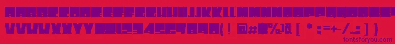 Toneladanova Font – Purple Fonts on Red Background