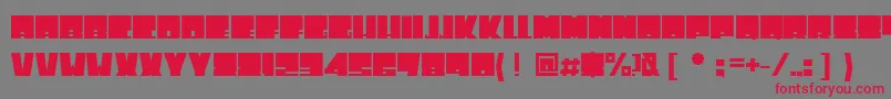 Toneladanova Font – Red Fonts on Gray Background