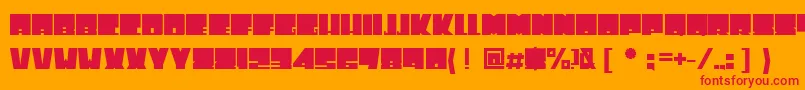 Toneladanova Font – Red Fonts on Orange Background