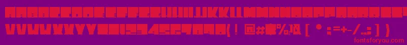 Toneladanova Font – Red Fonts on Purple Background