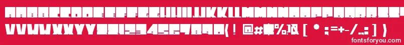 Toneladanova Font – White Fonts on Red Background