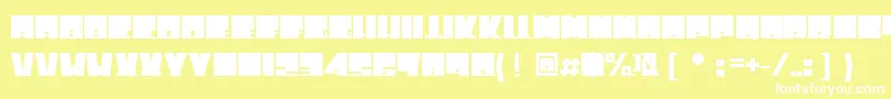 Toneladanova Font – White Fonts on Yellow Background
