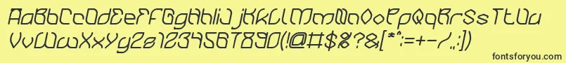 BambooChopsticksBoldItalic Font – Black Fonts on Yellow Background