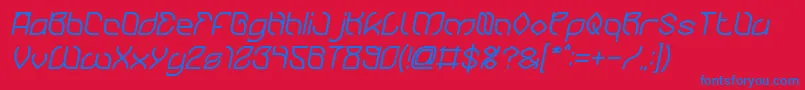 BambooChopsticksBoldItalic Font – Blue Fonts on Red Background