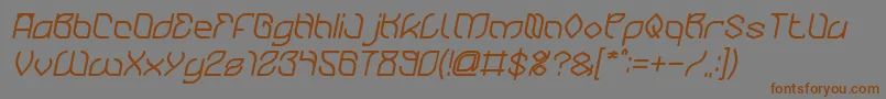 BambooChopsticksBoldItalic Font – Brown Fonts on Gray Background