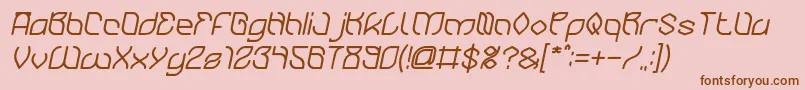 BambooChopsticksBoldItalic Font – Brown Fonts on Pink Background