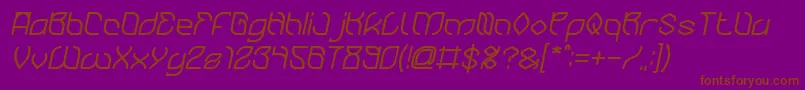 BambooChopsticksBoldItalic Font – Brown Fonts on Purple Background