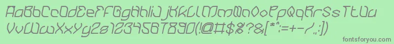 BambooChopsticksBoldItalic Font – Gray Fonts on Green Background