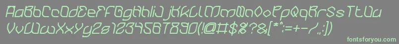 BambooChopsticksBoldItalic Font – Green Fonts on Gray Background