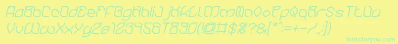 BambooChopsticksBoldItalic Font – Green Fonts on Yellow Background