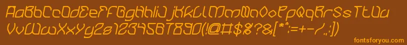 BambooChopsticksBoldItalic Font – Orange Fonts on Brown Background