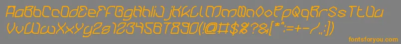 BambooChopsticksBoldItalic Font – Orange Fonts on Gray Background