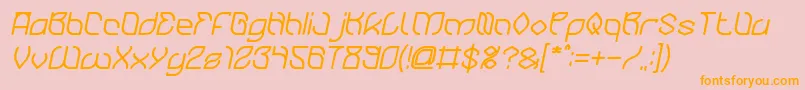 BambooChopsticksBoldItalic Font – Orange Fonts on Pink Background