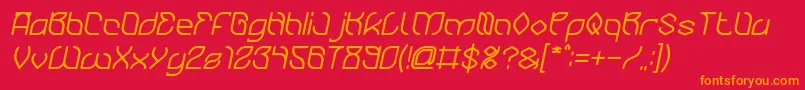 BambooChopsticksBoldItalic Font – Orange Fonts on Red Background