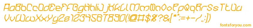 BambooChopsticksBoldItalic Font – Orange Fonts on White Background