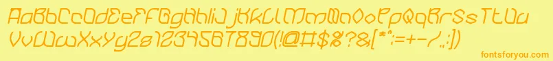 BambooChopsticksBoldItalic Font – Orange Fonts on Yellow Background