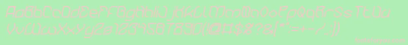 BambooChopsticksBoldItalic Font – Pink Fonts on Green Background