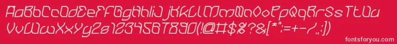 BambooChopsticksBoldItalic Font – Pink Fonts on Red Background