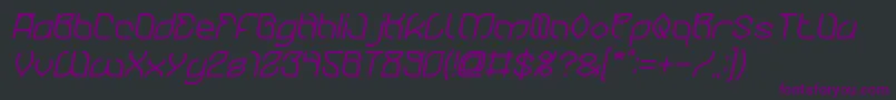 BambooChopsticksBoldItalic-Schriftart – Violette Schriften auf schwarzem Hintergrund
