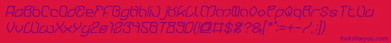 BambooChopsticksBoldItalic Font – Purple Fonts on Red Background