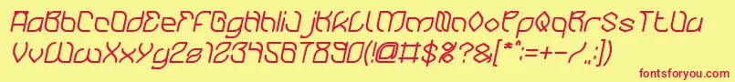 BambooChopsticksBoldItalic Font – Red Fonts on Yellow Background