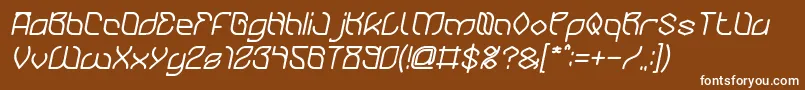 BambooChopsticksBoldItalic Font – White Fonts on Brown Background