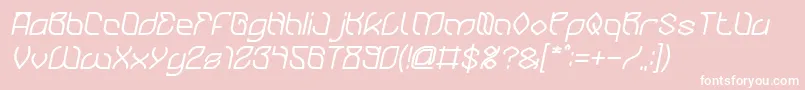 BambooChopsticksBoldItalic Font – White Fonts on Pink Background