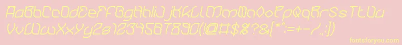 BambooChopsticksBoldItalic Font – Yellow Fonts on Pink Background
