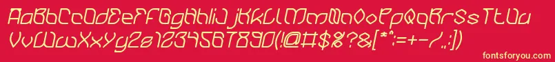 BambooChopsticksBoldItalic Font – Yellow Fonts on Red Background