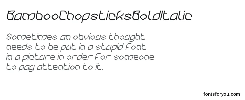 Police BambooChopsticksBoldItalic