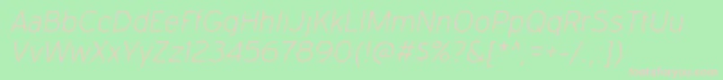 ExpresswayxlItalic Font – Pink Fonts on Green Background