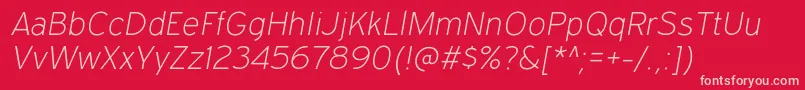 ExpresswayxlItalic Font – Pink Fonts on Red Background