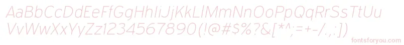 フォントExpresswayxlItalic – 白い背景にピンクのフォント