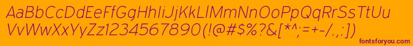 ExpresswayxlItalic Font – Purple Fonts on Orange Background