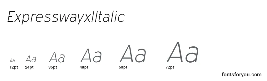 ExpresswayxlItalic Font Sizes