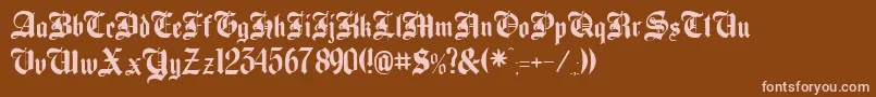Beckett Font – Pink Fonts on Brown Background