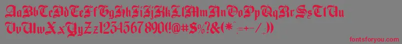 Beckett Font – Red Fonts on Gray Background