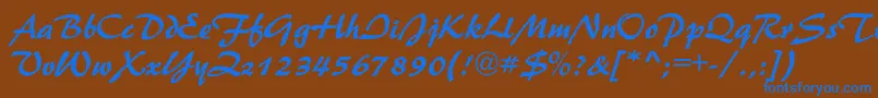 NestorBold Font – Blue Fonts on Brown Background