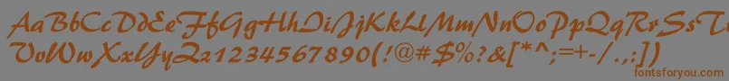 Шрифт NestorBold – коричневые шрифты на сером фоне