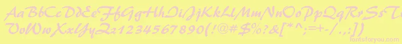 NestorBold Font – Pink Fonts on Yellow Background