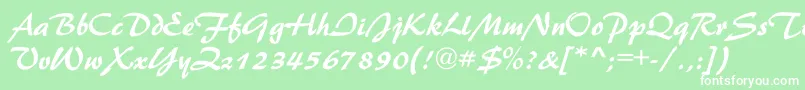 NestorBold Font – White Fonts on Green Background