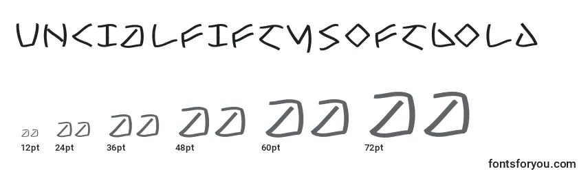 UncialfiftysoftBold Font Sizes