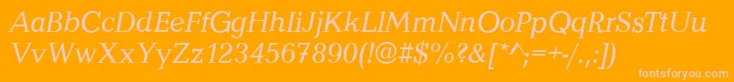 CanyonItalic Font – Pink Fonts on Orange Background