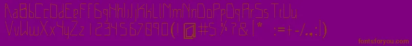 SpaceFont-fontti – ruskeat fontit violetilla taustalla