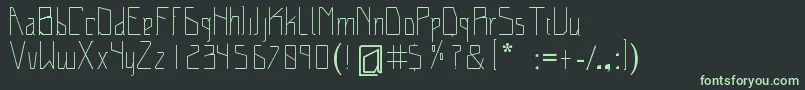 フォントSpaceFont – 黒い背景に緑の文字