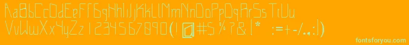 SpaceFont Font – Green Fonts on Orange Background