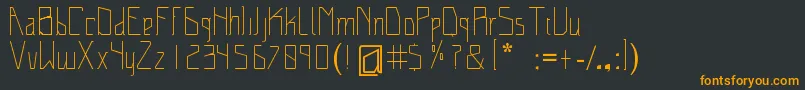 SpaceFont Font – Orange Fonts on Black Background